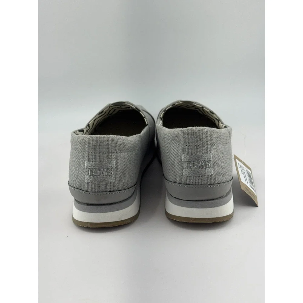 Toms Resident Plus Women's Size 10 Gray Canvas Slip In Casual Shoes New in Box